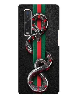 Чехол для OPPO Find X3 Pro с картинкой «Gucci — змея на полосе» Чехол для OPPO Find X3 Pro с картинкой «Gucci — змея на полосе»