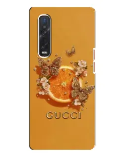 Чехол для OPPO Find X3 Pro с картинкой «Gucci — золотые бабочки» Чехол для OPPO Find X3 Pro с картинкой «Gucci — золотые бабочки»