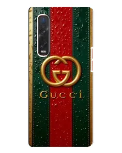 Чехол для OPPO Find X3 Pro с картинкой «Gucci — фирменная полоса и золото» Чехол для OPPO Find X3 Pro с картинкой «Gucci — фирменная полоса и золото»