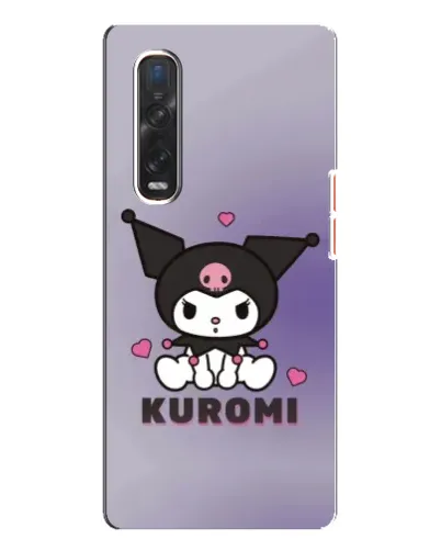 Чехол для OPPO Find X3 Pro с картинкой «Kuromi — фиолетовый арт»