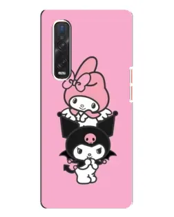 Чехол для OPPO Find X3 Pro с картинкой «My Melody и Kuromi» Чехол для OPPO Find X3 Pro с картинкой «My Melody и Kuromi»