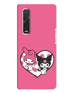 Чехол для OPPO Find X3 Pro с картинкой «Kuromi и My Melody» Чехол для OPPO Find X3 Pro с картинкой «Kuromi и My Melody»