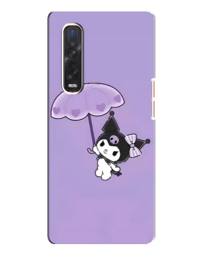 Чехол для OPPO Find X3 Pro с картинкой «Kuromi с зонтиком»