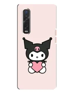 Чехол для OPPO Find X3 Pro с картинкой «Kuromi и сердце» Чехол для OPPO Find X3 Pro с картинкой «Kuromi и сердце»