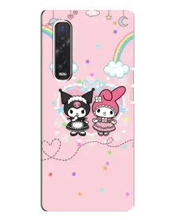 Чехол для OPPO Find X3 Pro с картинкой «My Melody и Kuromi» Чехол для OPPO Find X3 Pro с картинкой «My Melody и Kuromi»