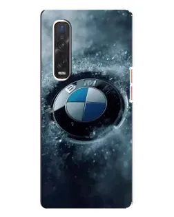 Чехол для OPPO Find X3 Pro с картинкой «Логотип BMW — лед»