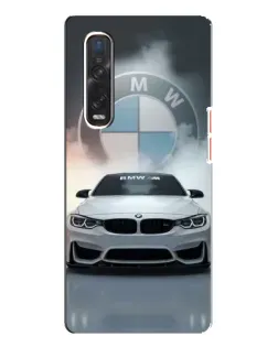 Чехол для OPPO Find X3 Pro с картинкой «BMW в белом дыму»