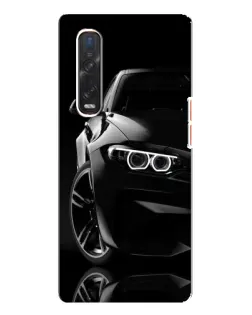 Чехол для OPPO Find X3 Pro с картинкой «Черная BMW — профиль»
