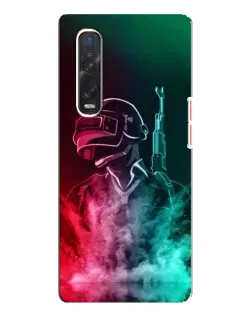 Чехол для OPPO Find X3 Pro с картинкой «PUBG — огненный воин» Чехол для OPPO Find X3 Pro с картинкой «PUBG — огненный воин»