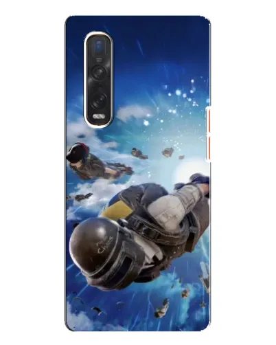 Чехол для OPPO Find X3 Pro с картинкой «Десант PUBG — прыжок»