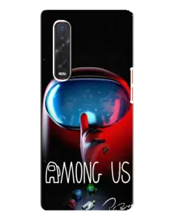 Чехол для OPPO Find X3 Pro с картинкой «Красный импостер — макро» Чехол для OPPO Find X3 Pro с картинкой «Красный импостер — макро»