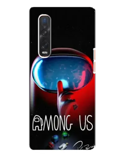 Чехол для OPPO Find X3 Pro с картинкой «Красный импостер — макро» Чехол для OPPO Find X3 Pro с картинкой «Красный импостер — макро»