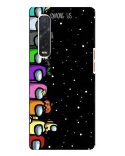 Чехол для OPPO Find X3 Pro с картинкой «Команда Among Us»