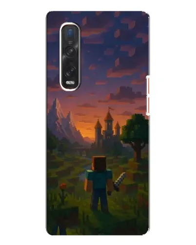 Чехол для OPPO Find X3 Pro с картинкой «Стив у башни» Чехол для OPPO Find X3 Pro с картинкой «Стив у башни»