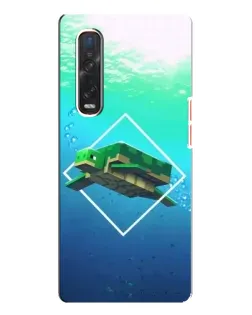 Чехол для OPPO Find X3 Pro с картинкой «Черепаха Minecraft»