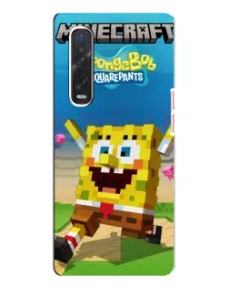 Чехол для OPPO Find X3 Pro с картинкой «Губка Боб Minecraft»