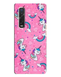 Чехол для OPPO Find X3 Pro с картинкой «Unicorn паттерн розовый» Чехол для OPPO Find X3 Pro с картинкой «Unicorn паттерн розовый»