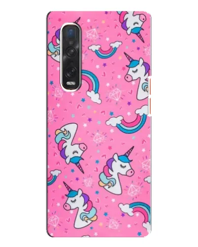 Чехол для OPPO Find X3 Pro с картинкой «Unicorn паттерн розовый» Чехол для OPPO Find X3 Pro с картинкой «Unicorn паттерн розовый»