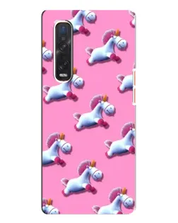 Чехол для OPPO Find X3 Pro с картинкой «Единороги на розовом» Чехол для OPPO Find X3 Pro с картинкой «Единороги на розовом»