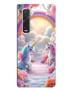 Чехол для OPPO Find X3 Pro с картинкой «Радуга и единороги» Чехол для OPPO Find X3 Pro с картинкой «Радуга и единороги»
