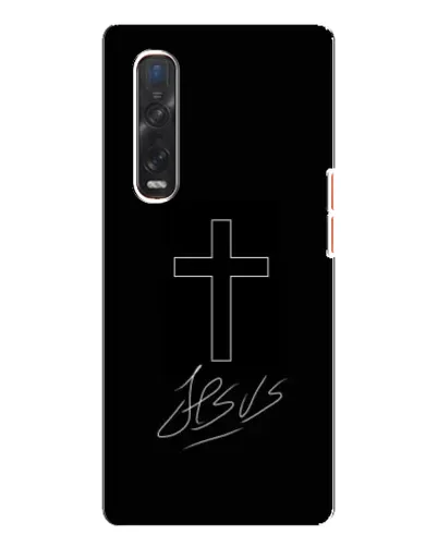 Чехол для OPPO Find X3 Pro с картинкой «Графический крест Jesus» Чехол для OPPO Find X3 Pro с картинкой «Графический крест Jesus»