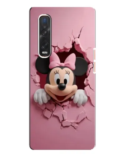 Чехол для OPPO Find X3 Pro с картинкой «Минни сквозь стену»