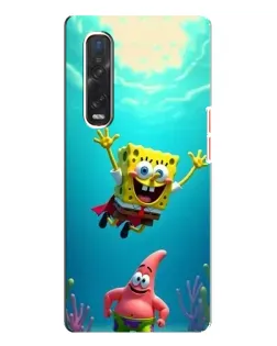 Чехол для OPPO Find X3 Pro с картинкой «Спанч Боб под водой»