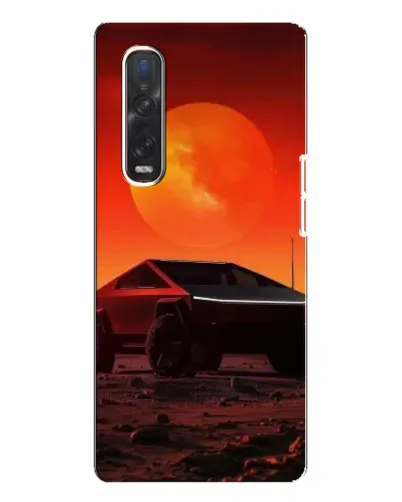 Чехол для OPPO Find X3 Pro с картинкой «Cybertruck на Марсе»