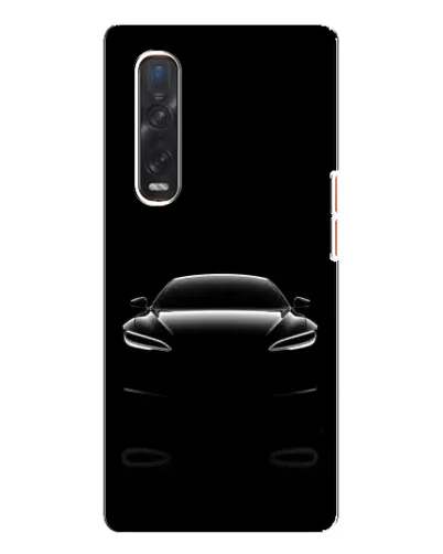 Чехол для OPPO Find X3 Pro с картинкой «Силуэт Tesla Night»
