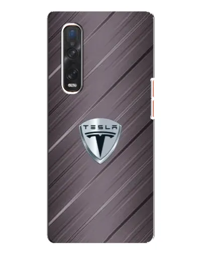 Чехол для OPPO Find X3 Pro с картинкой «Металлическая текстура Tesla»