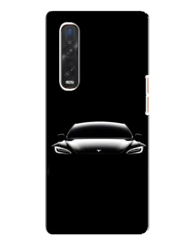 Чехол для OPPO Find X3 Pro с картинкой «Фары Tesla Night»