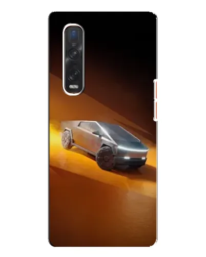 Чехол для OPPO Find X3 Pro с картинкой «Cybertruck в пустыне»