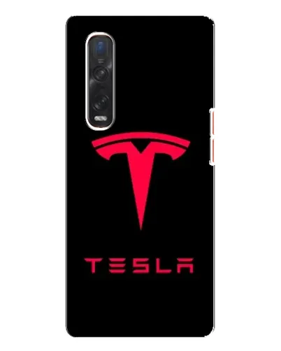 Чехол для OPPO Find X3 Pro с картинкой «Tesla Red Logo»