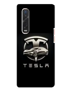 Чехол для OPPO Find X3 Pro с картинкой «Tesla — серебристое авто» Чехол для OPPO Find X3 Pro с картинкой «Tesla — серебристое авто»