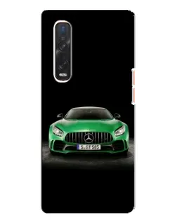 Чехол для OPPO Find X3 Pro с картинкой «Mercedes — неоновый лого»