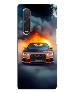 Чехол для OPPO Find X3 Pro с картинкой «Audi в огненном дыму» Чехол для OPPO Find X3 Pro с картинкой «Audi в огненном дыму»