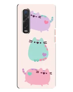 Чехол для OPPO Find X3 Pro с картинкой «Pusheen трио» Чехол для OPPO Find X3 Pro с картинкой «Pusheen трио»