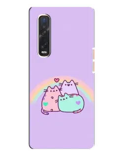 Чехол для OPPO Find X3 Pro с картинкой «Радужные Пушины» Чехол для OPPO Find X3 Pro с картинкой «Радужные Пушины»