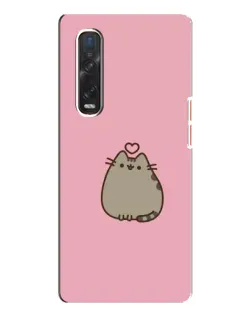 Чехол для OPPO Find X3 Pro с картинкой «Pusheen сердце» Чехол для OPPO Find X3 Pro с картинкой «Pusheen сердце»