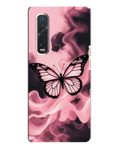 Чехол для OPPO Find X3 Pro с картинкой «Бабочка в дыму»