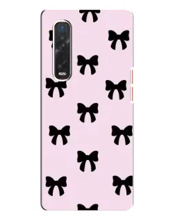 Чехол для OPPO Find X3 Pro с картинкой «Черные банты Coquette» Чехол для OPPO Find X3 Pro с картинкой «Черные банты Coquette»