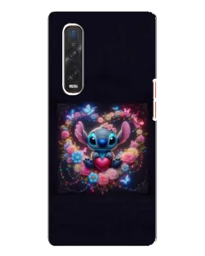 Чехол для OPPO Find X3 Pro с картинкой «Stitch в цветах» Чехол для OPPO Find X3 Pro с картинкой «Stitch в цветах»