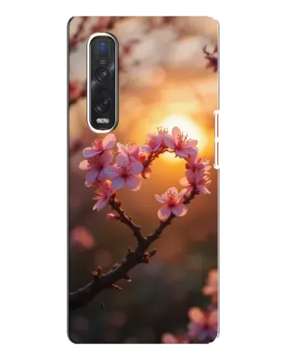 Чехол для OPPO Find X3 Pro с картинкой «Розовый цвет сердце на фоне заката» Чехол для OPPO Find X3 Pro с картинкой «Розовый цвет сердце на фоне заката»