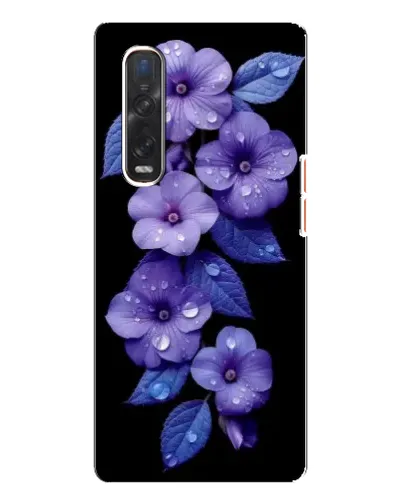 Чехол для OPPO Find X3 Pro с картинкой «Фиолетовые цветы с росою» Чехол для OPPO Find X3 Pro с картинкой «Фиолетовые цветы с росою»