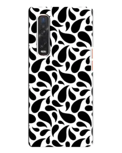 Чехол для OPPO Find X3 Pro с картинкой «Контрастные черные капли»