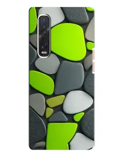Чехол для OPPO Find X3 Pro с картинкой «Яркая неоновая галька»