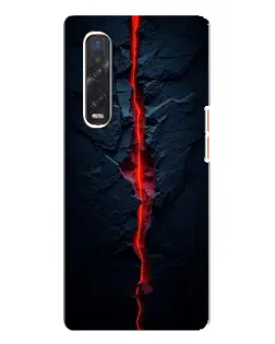 Чехол для OPPO Find X3 Pro с картинкой «Kрасная лавовая трещина»