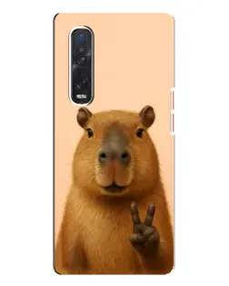 Чехол для OPPO Find X3 Pro с картинкой «Капибара виктория»