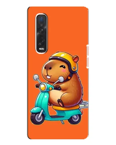 Чехол для OPPO Find X3 Pro с картинкой «Капибара на скутере»