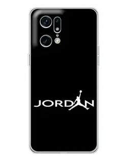 Чехол для OPPO Find X5 Pro с картинкой «Jordan White Logo»